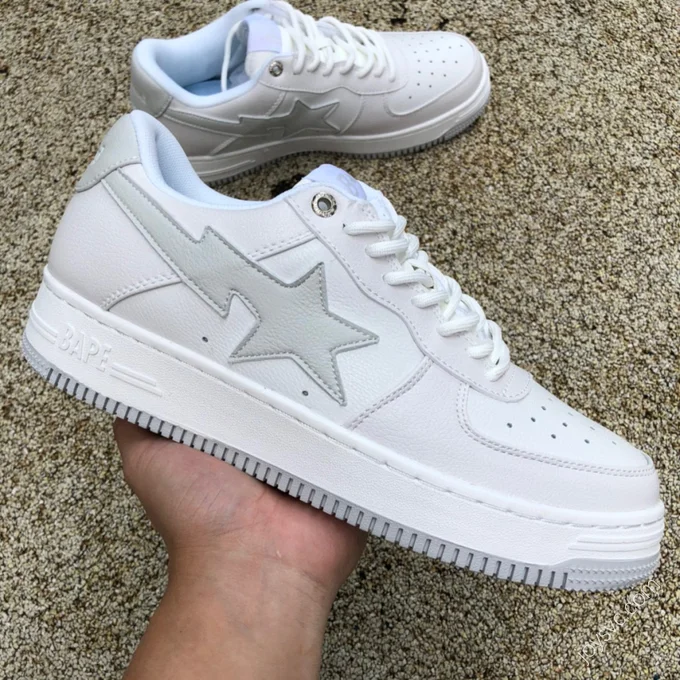 BAPE STA SK8 Silver White