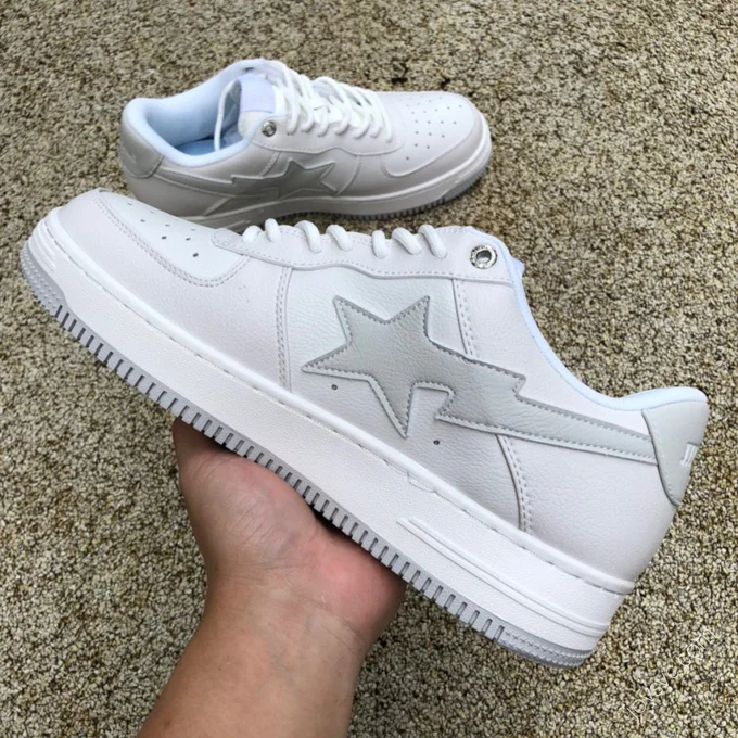 BAPE STA SK8 Silver White