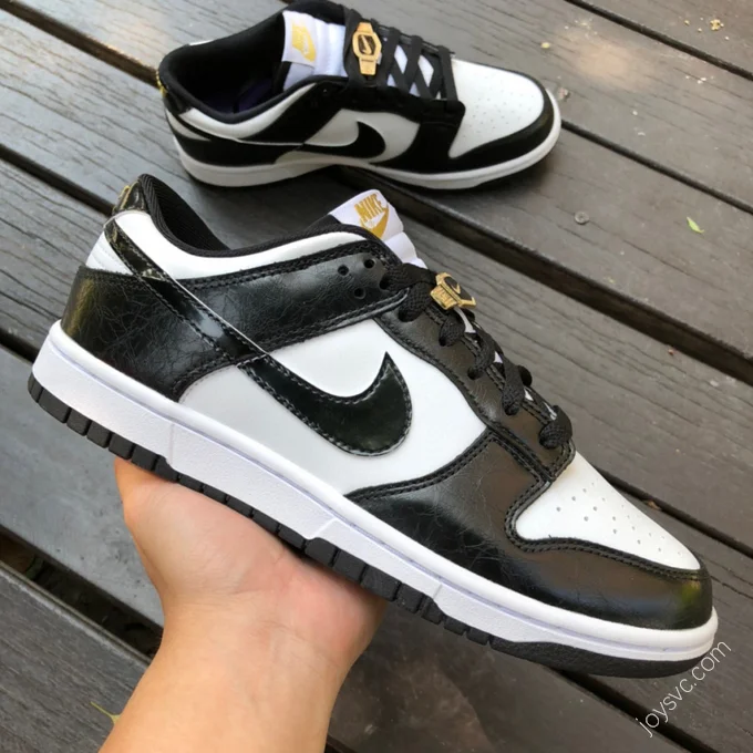 Nike Dunk Low Retro Black White Gold DR9511-100