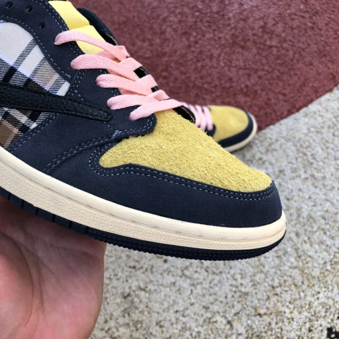 Travis Scott x Air Jordan 1 Low Black Yellow Grid CQ4277-618