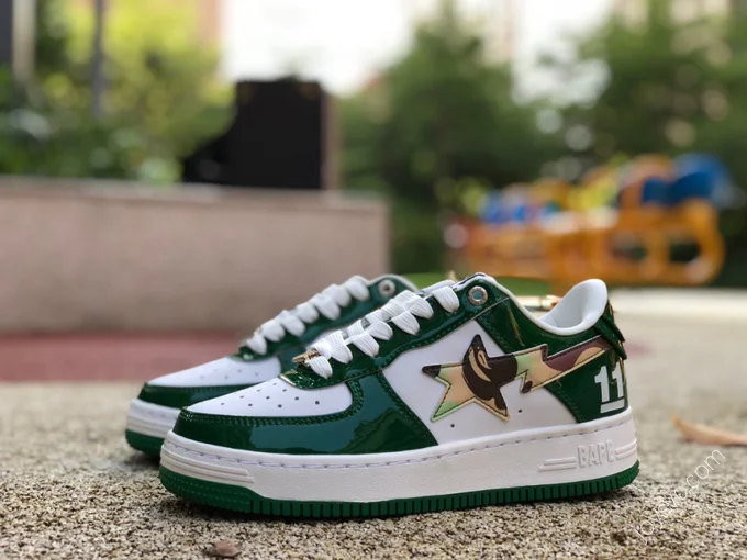 BAPE STA SK8 Green Grey White