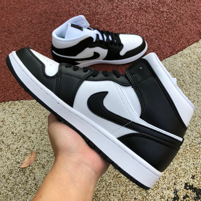 Air Jordan 1 Black White Pattern Sneakers DR9495-001