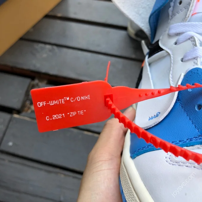 Off-White x Air Jordan 1 White Blue Sneakers 50818-168