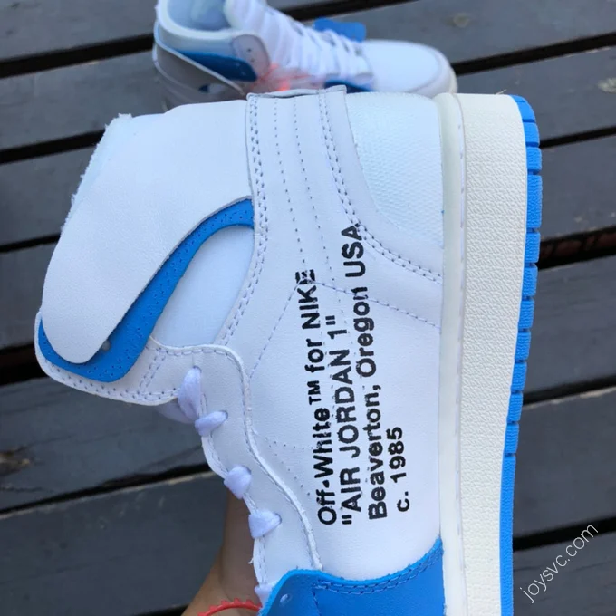 Off-White x Air Jordan 1 White Blue Sneakers 50818-168