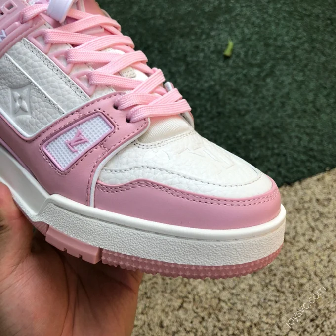 LOUIS VUITTON Trainer White Pink