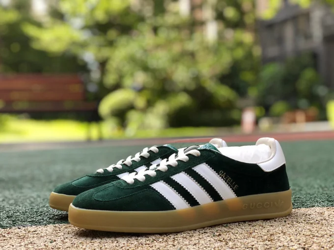 Adidas x Gucci Gazelle Green White