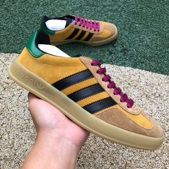 Adidas x Gucci Gazelle Yellow Pink