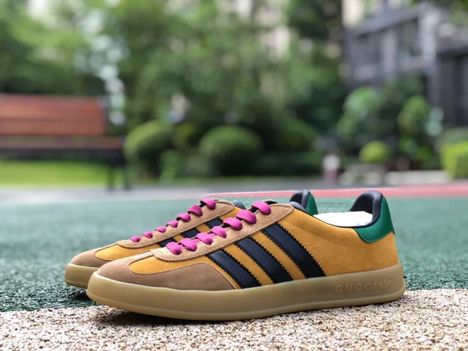 Adidas x Gucci Gazelle Yellow Pink