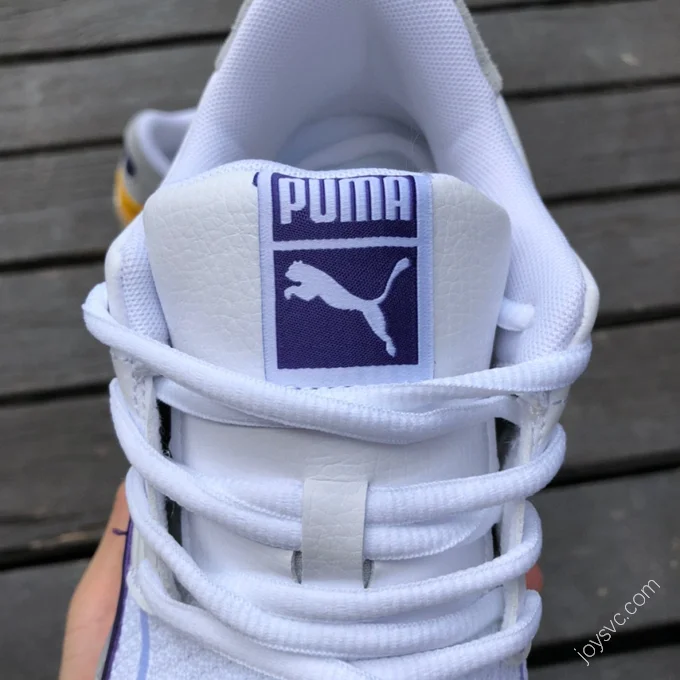 Puma Clyde Hardwood Purple Yellow White