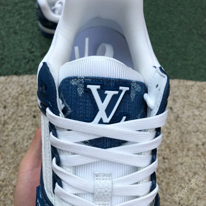 LOUIS VUITTON Trainer White Denim Blue