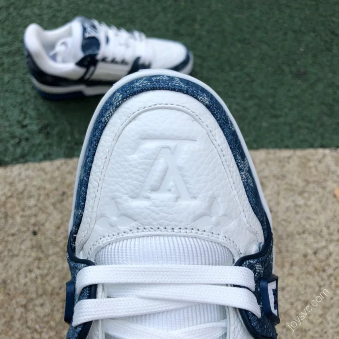 LOUIS VUITTON Trainer White Denim Blue