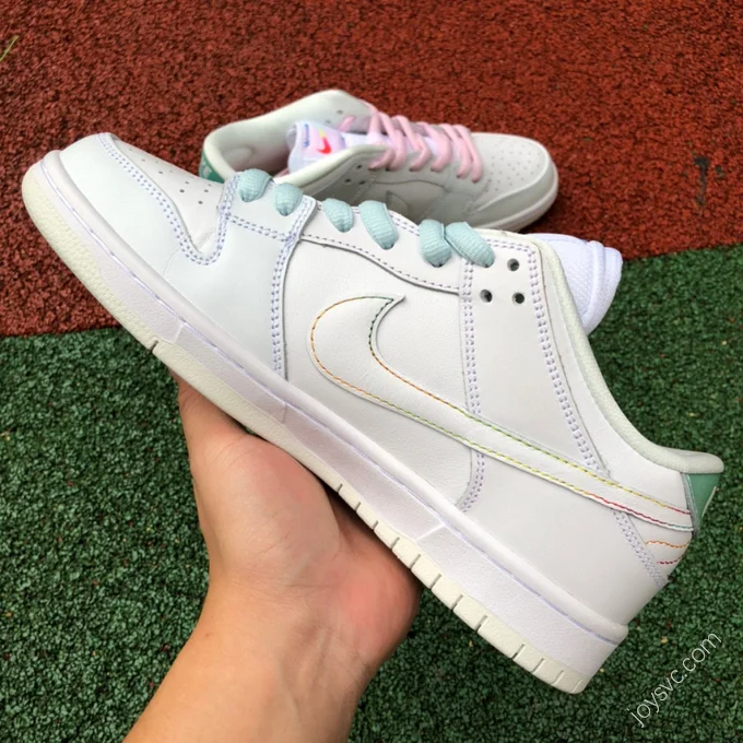 Nike SB Dunk Low White Rainbow DR4876-100