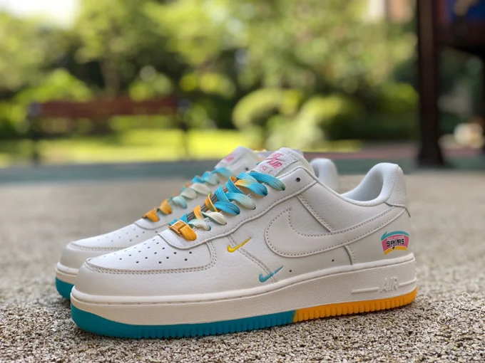 Nike Air Force 1 Low White/Blue/Yellow SA5696-123