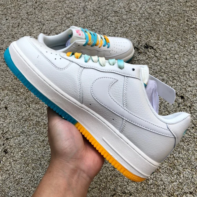 Nike Air Force 1 Low White/Blue/Yellow SA5696-123