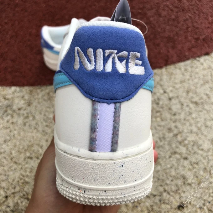 Nike Air Force 1 White/Blue Stacked Swoosh DQ0359-100