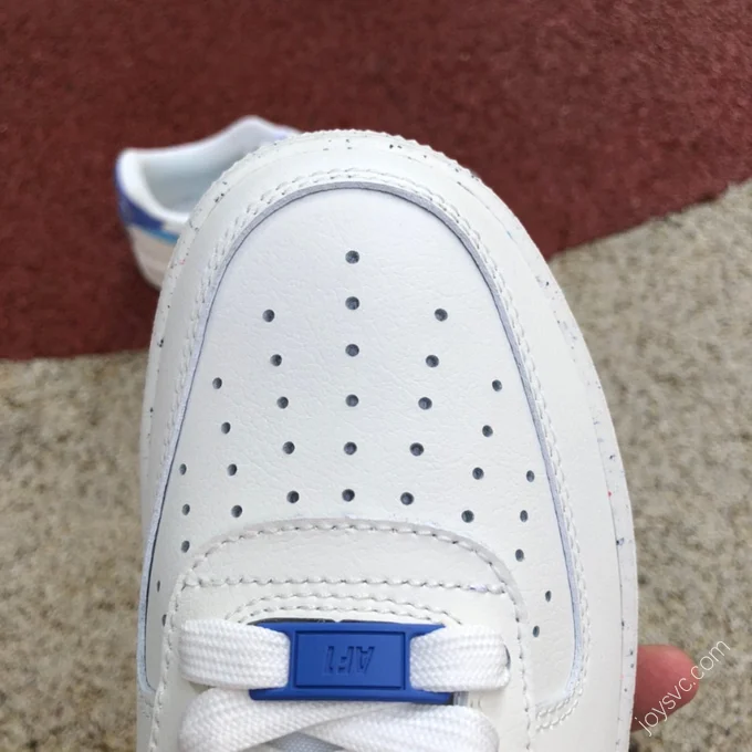 Nike Air Force 1 White/Blue Stacked Swoosh DQ0359-100