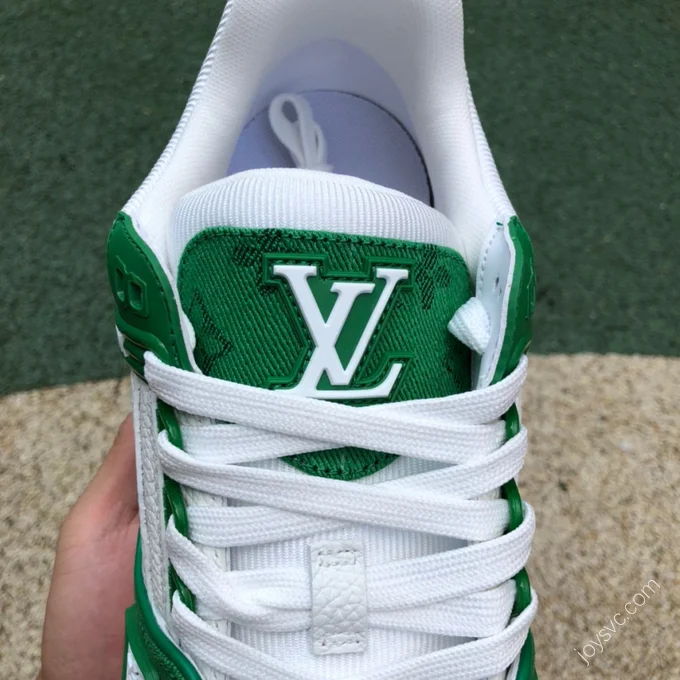 LOUIS VUITTON Trainer White Green