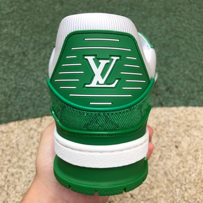 LOUIS VUITTON Trainer White Green