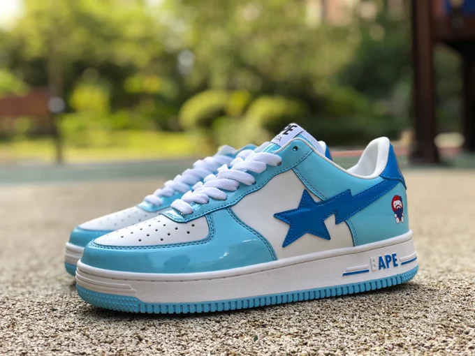 BAPE STA SK8 Blue Grey White