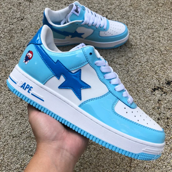 BAPE STA SK8 Blue Grey White