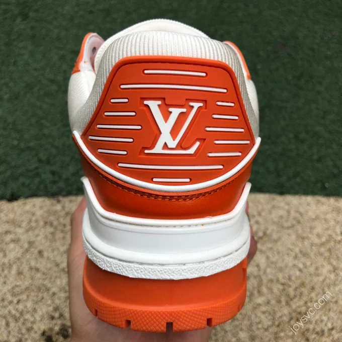 LOUIS VUITTON Trainer White Orange