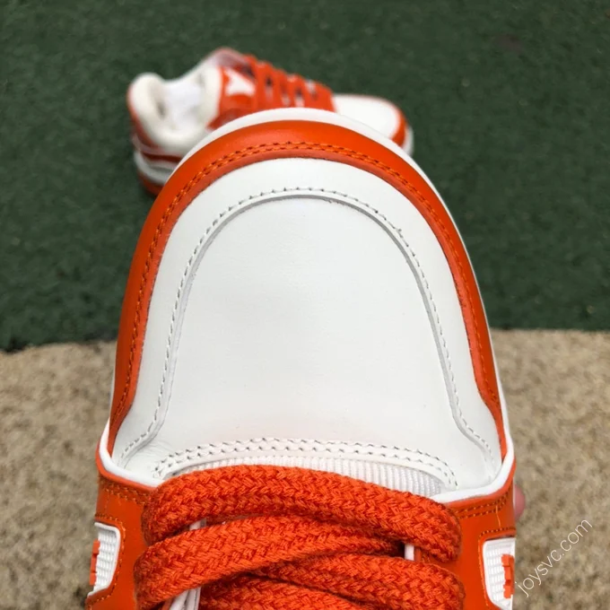 LOUIS VUITTON Trainer White Orange