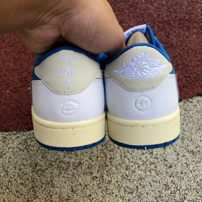 Travis Scott x Air Jordan 1 Low White Blue DQ4277-212