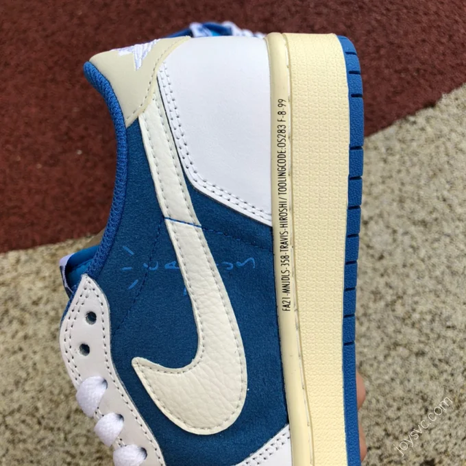 Travis Scott x Air Jordan 1 Low White Blue DQ4277-212