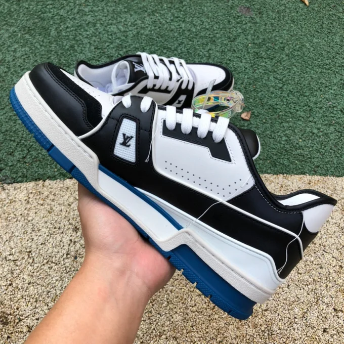 LOUIS VUITTON Trainer Black White Blue