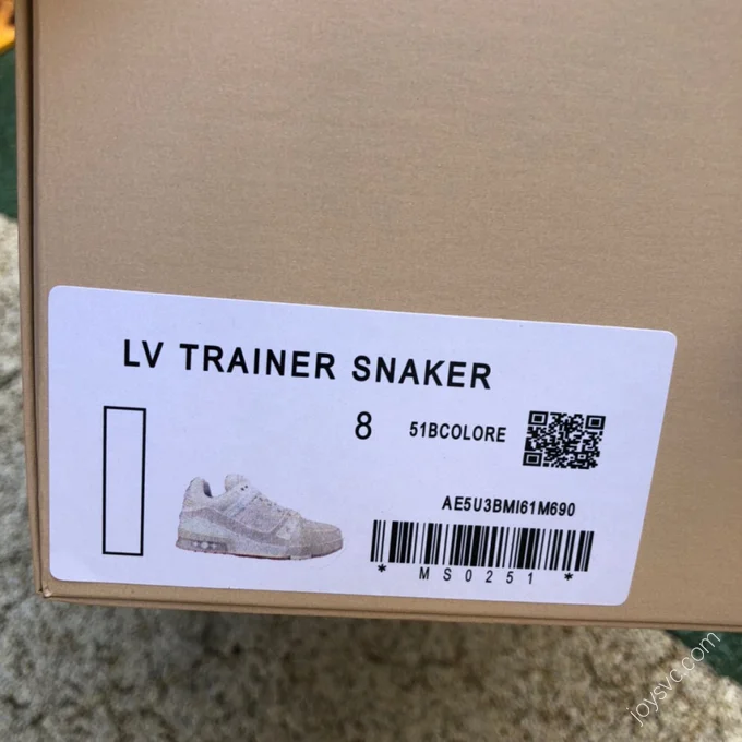 LOUIS VUITTON Trainer White Canvas