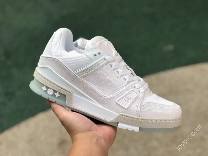 LOUIS VUITTON Trainer White Canvas