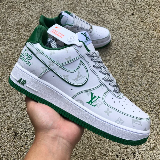 Nike Air Force 1 Low '07 White/Green LV Logo BS8805-603