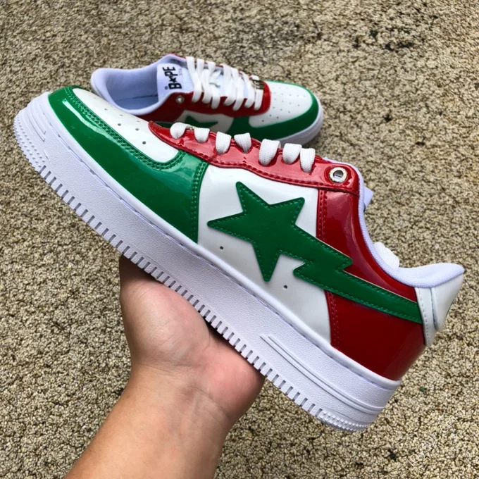 BAPE STA SK8 Green Red White