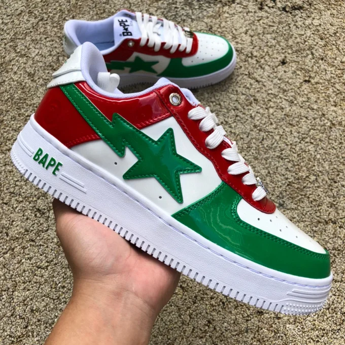 BAPE STA SK8 Green Red White