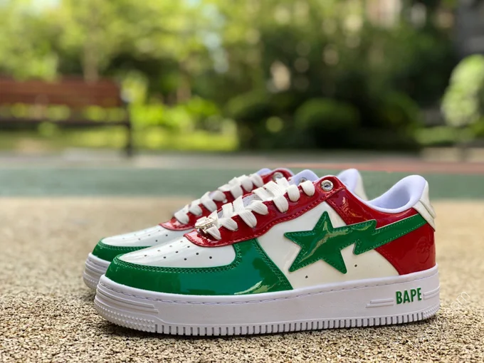 BAPE STA SK8 Green Red White