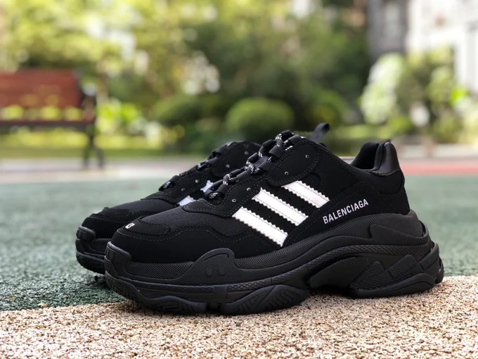 Balenciaga x Adidas Triple S Black White