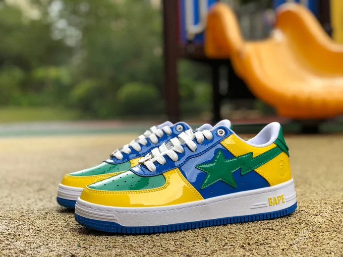 BAPE STA SK8 Yellow Green Blue