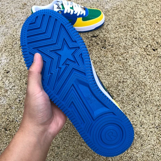 BAPE STA SK8 Yellow Green Blue