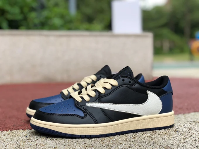 Travis Scott x Air Jordan 1 Low Black Blue DM7866-041