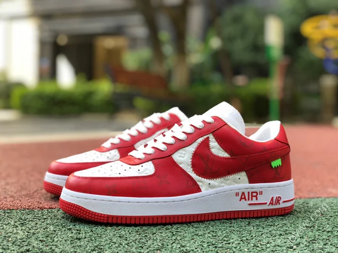 Louis Vuitton x Nike Air Force 1 Red White