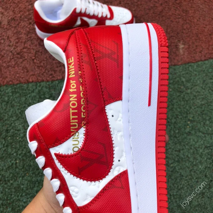 Louis Vuitton x Nike Air Force 1 Red White