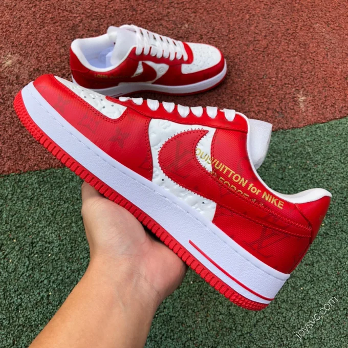 Louis Vuitton x Nike Air Force 1 Red White