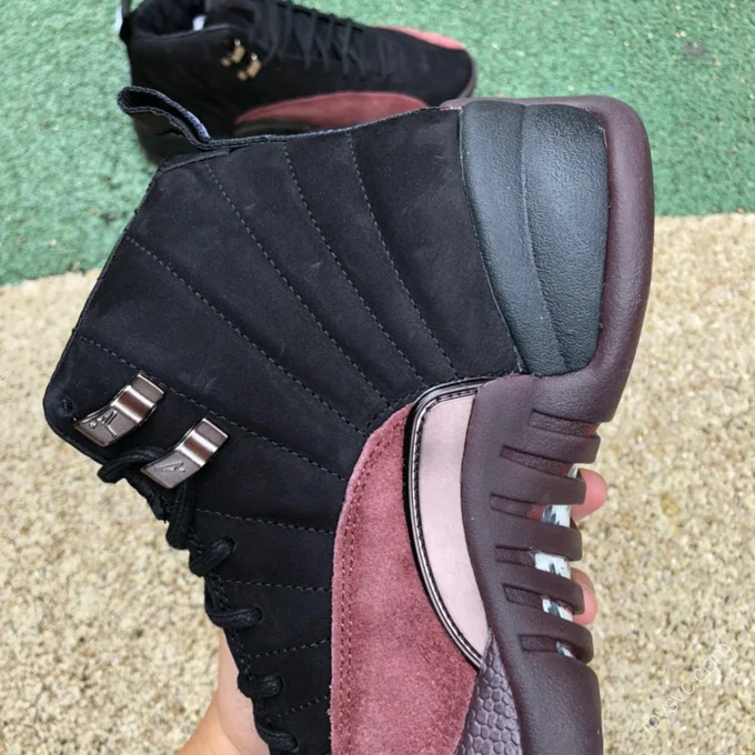 A Ma Maniere x Air Jordan 12 Black Red Sneakers DV6989-001