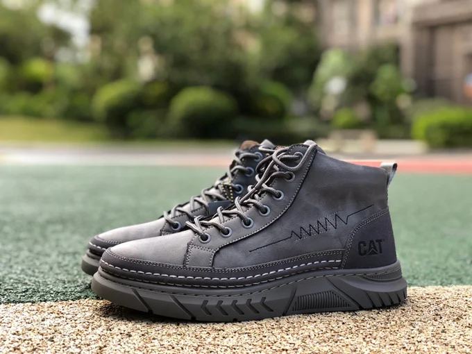 CAT Intake Black Grey Mid-Top Outdoor Boots