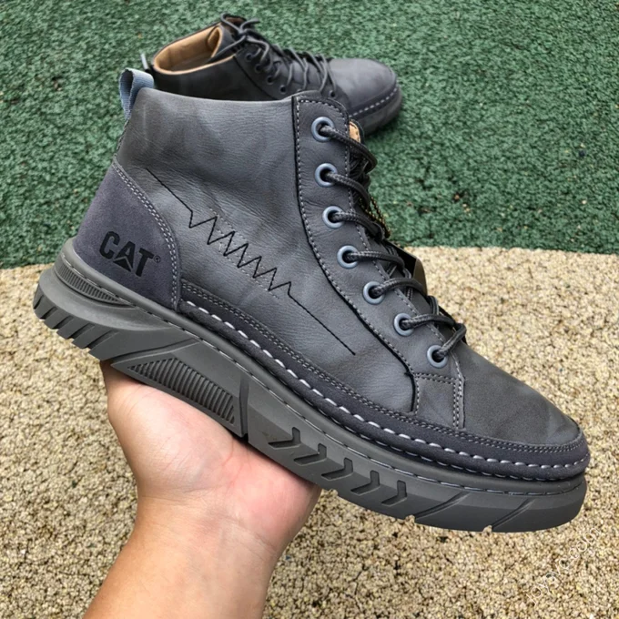 CAT Intake Black Grey Mid-Top Outdoor Boots