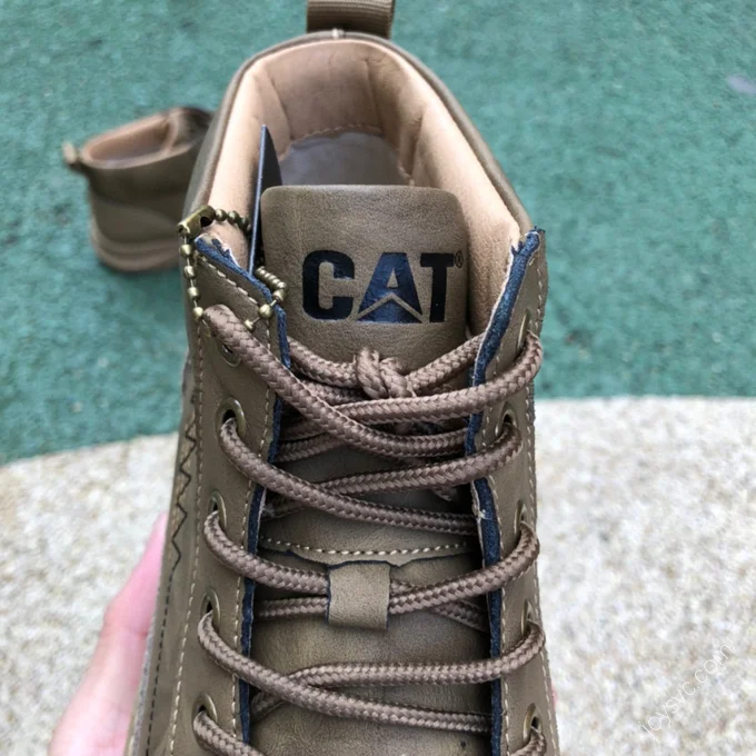 CAT Intake Light Green Grey Mid-Top Outdoor Boots