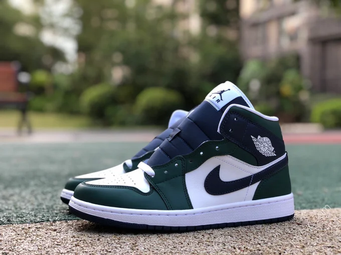 Air Jordan 1 Mid Green Blue Sneakers DZ5326-300