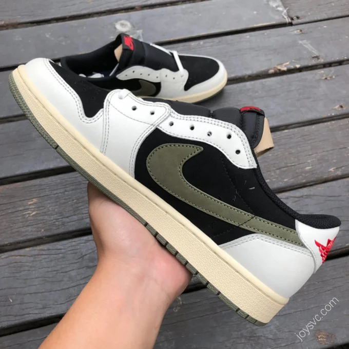 Travis Scott x Air Jordan 1 Low Olive Green T1 DZ4137-