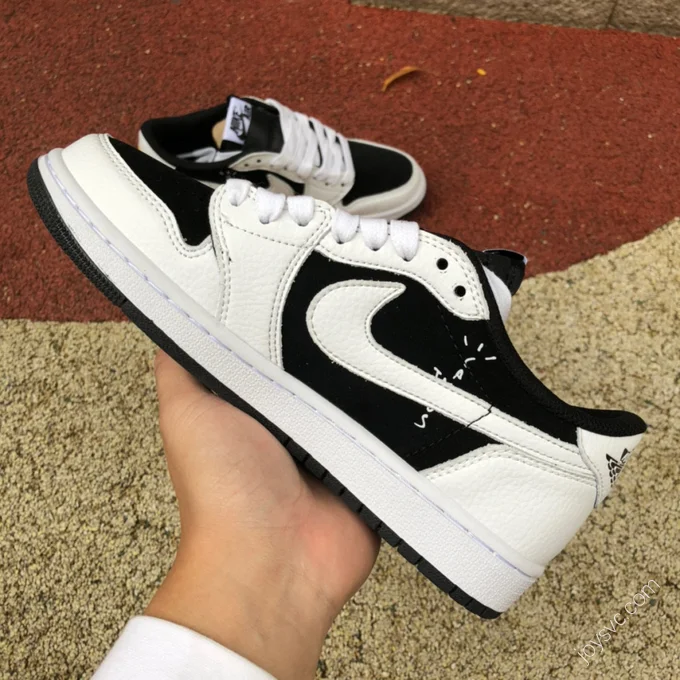 Travis Scott x Air Jordan 1 Low Black White Panda Z DM7866-101