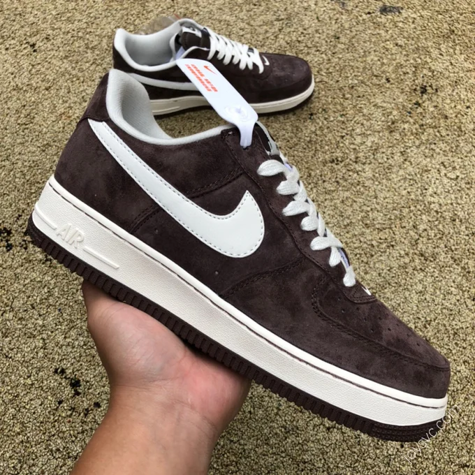 Nike Air Force 1 '07 Dark Brown Suede Sneakers DL0701-200